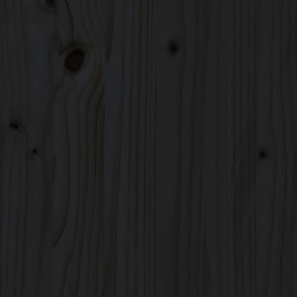 vidaXL Sengegavl svart 138,5x3x81 cm heltre furu