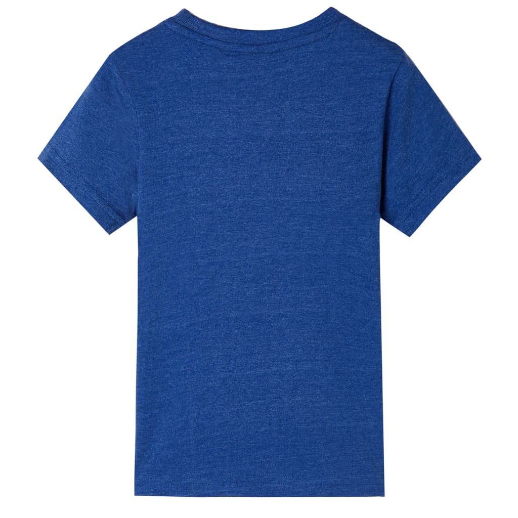 T-skjorte for barn mørkeblå melert 140