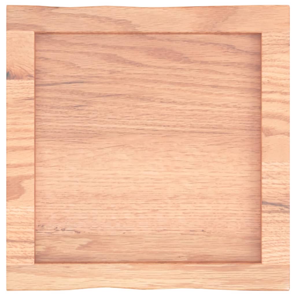 vidaXL Bordplate lysebrun 40x40x(2-6)cm behandlet heltre naturlig kant