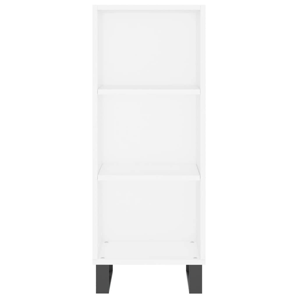 vidaXL Highboard hvit 34,5x34x180 cm konstruert tre