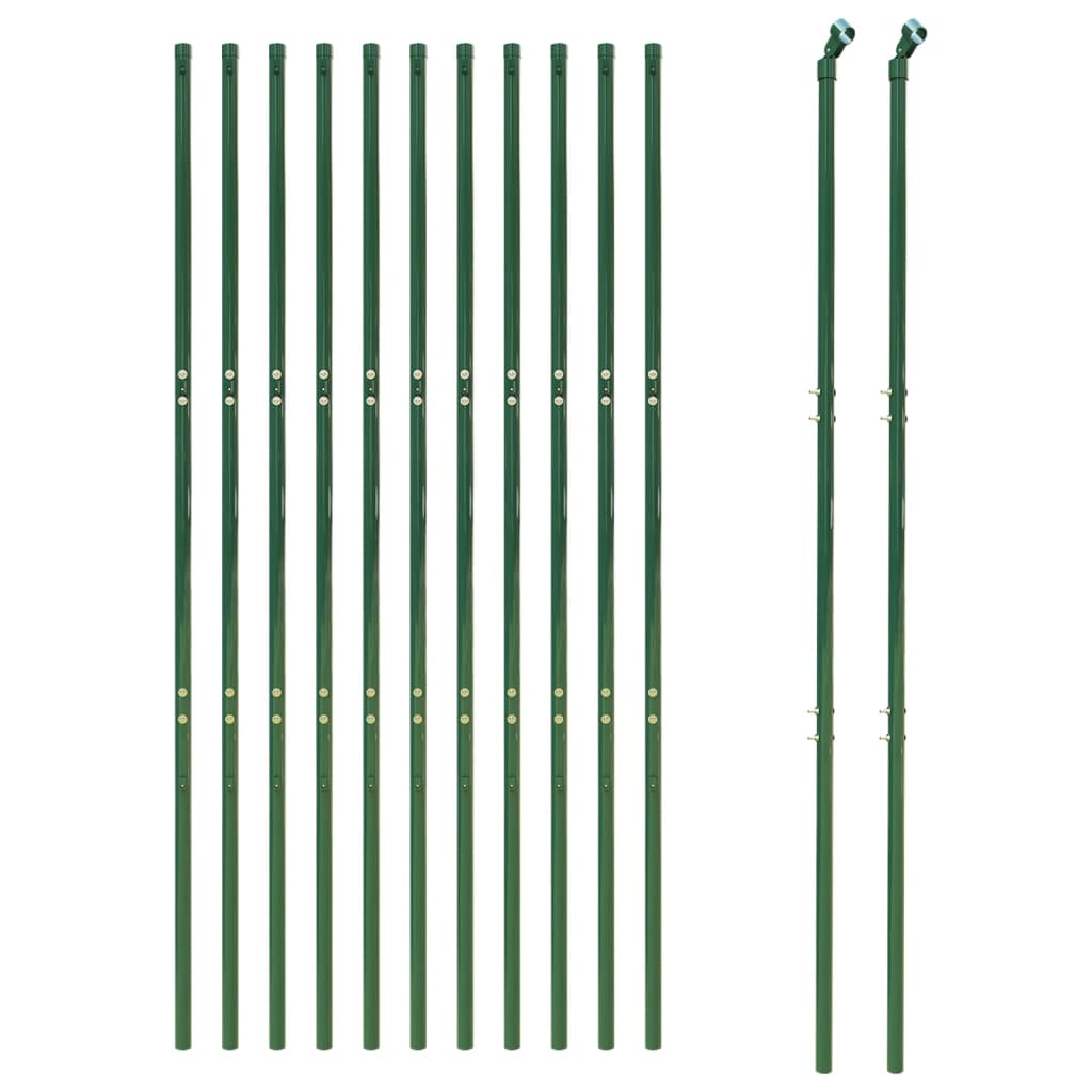 vidaXL Nettinggjerde grønn 2,2x25 m galvanisert stål