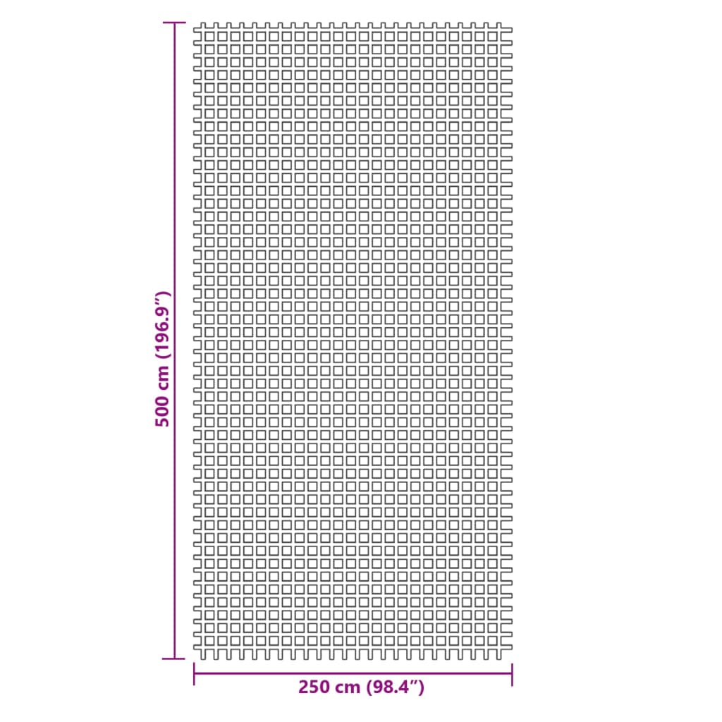 vidaXL Campingmatte grønn 5x2,5 m