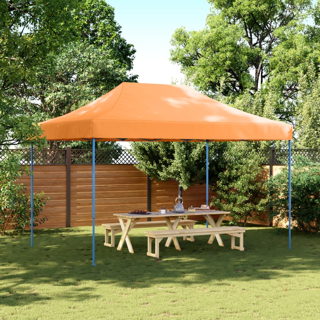 vidaXL Sammenleggbart partytelt pop-up oransje 410x279x315 cm