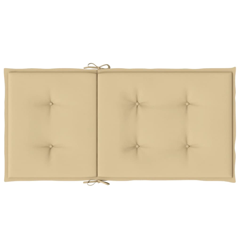 vidaXL Stolputer med lav rygg 6 stk melert beige 100x50x4 cm stoff