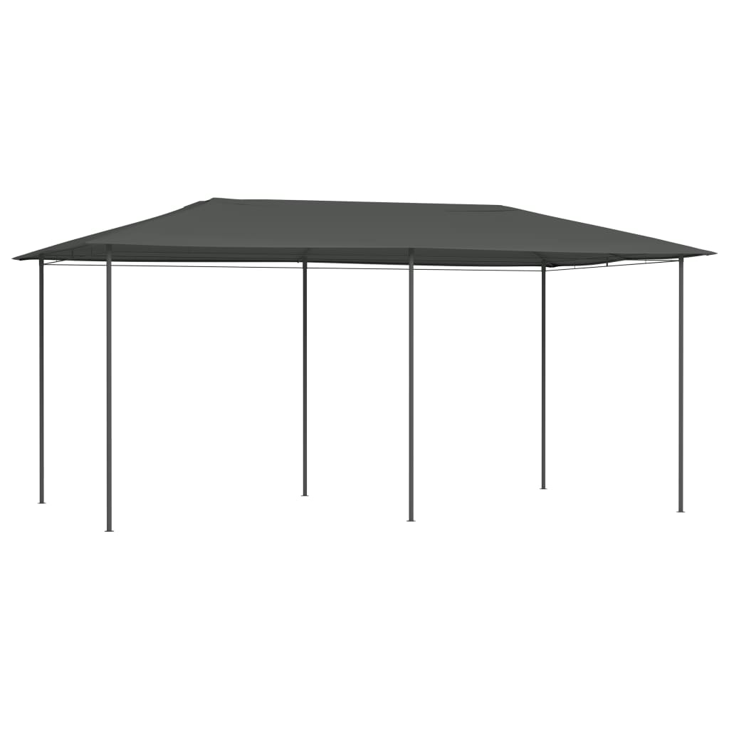 vidaXL Paviljong 3x6x2,6 m antrasitt 160 g/m²