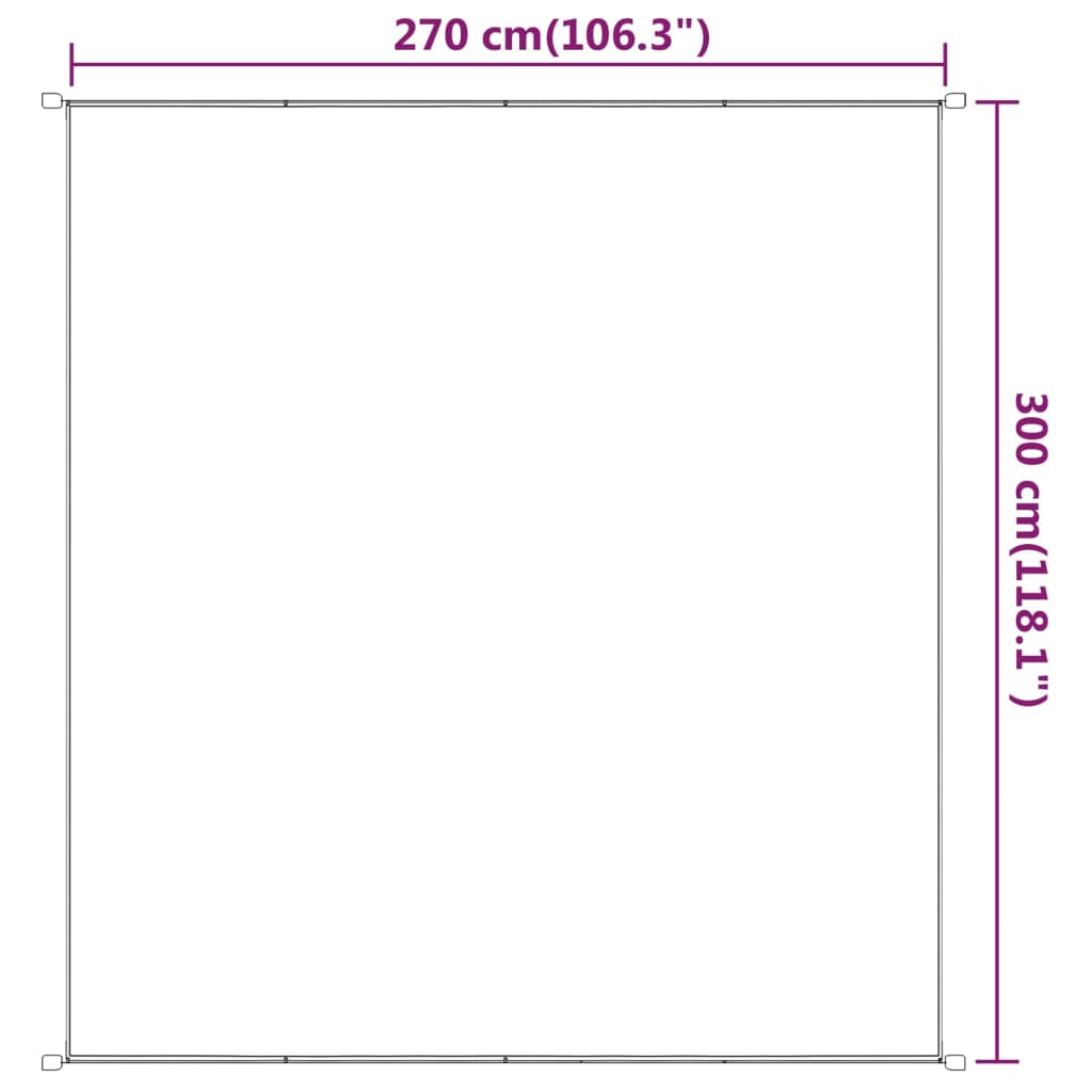 vidaXL Vertikal markise hvit 300x270 cm oxfordstoff