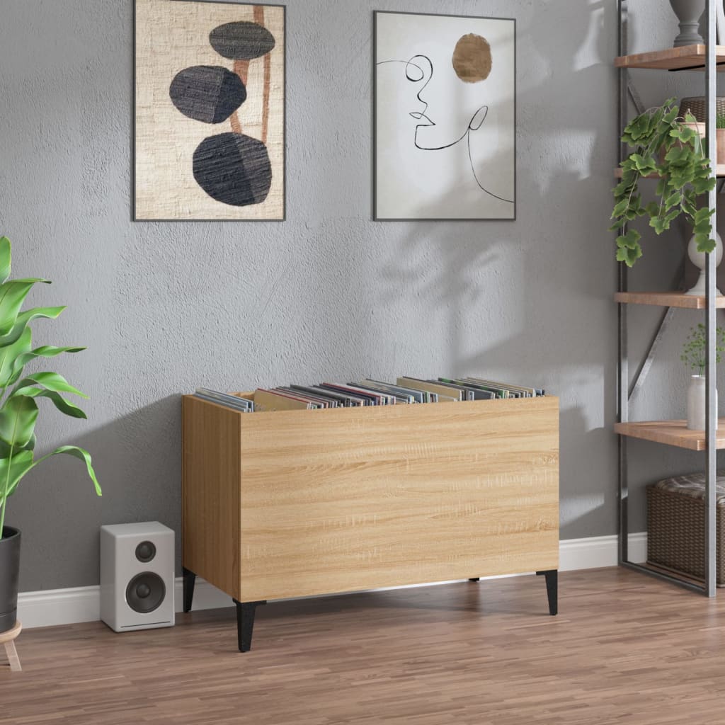 vidaXL Hifi-benk sonoma eik 74,5x38x48 cm konstruert tre