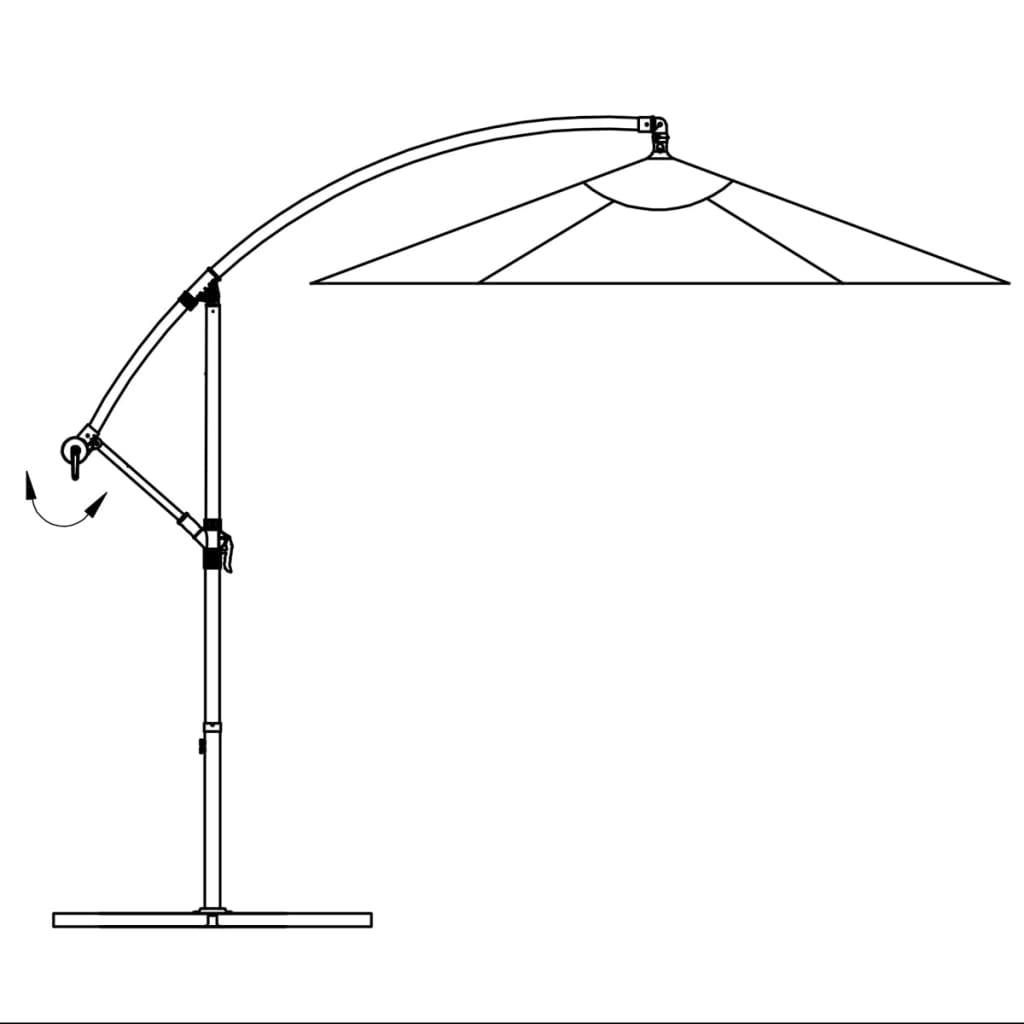 vidaXL Parasoll 3 m sandhvit fritthengende