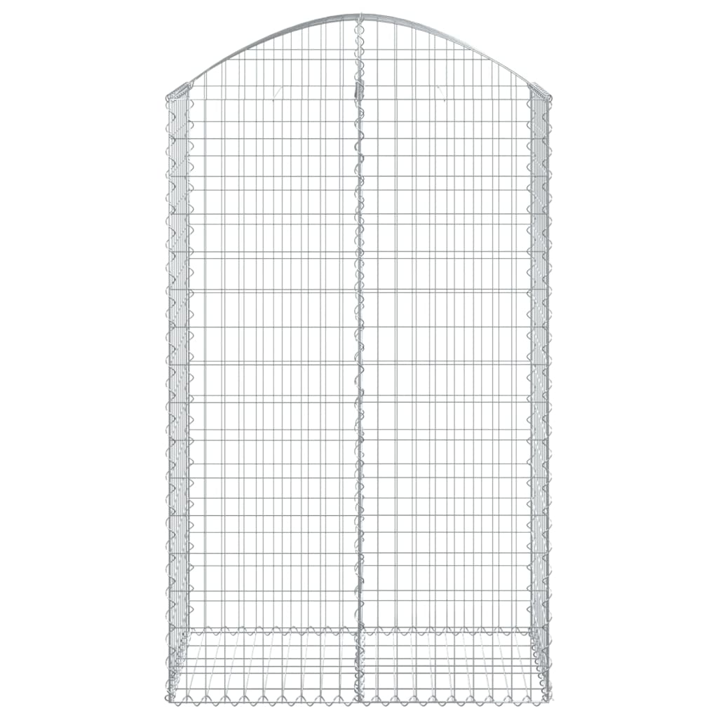 vidaXL Gabionkurv buet 100x50x160/180 cm galvanisert jern