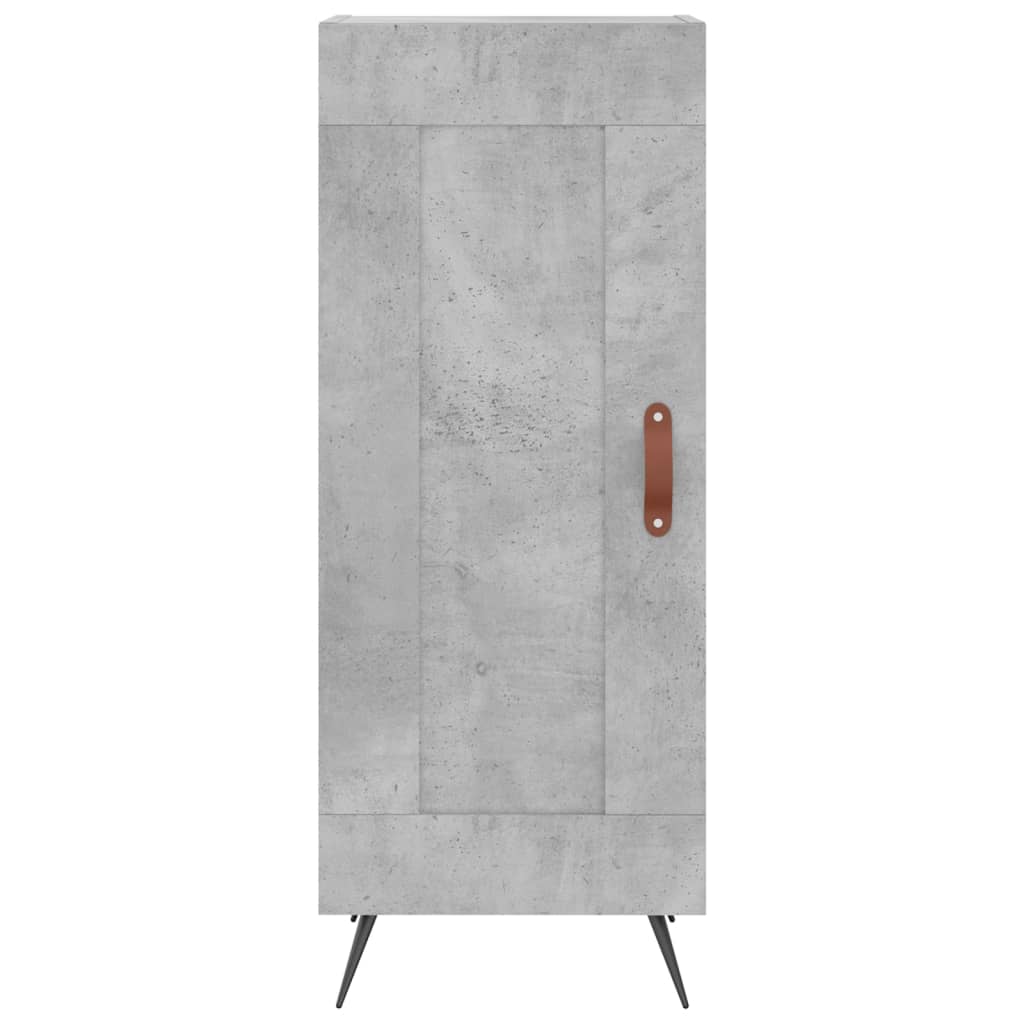 vidaXL Highboard betonggrå 34,5x34x180 cm konstruert tre