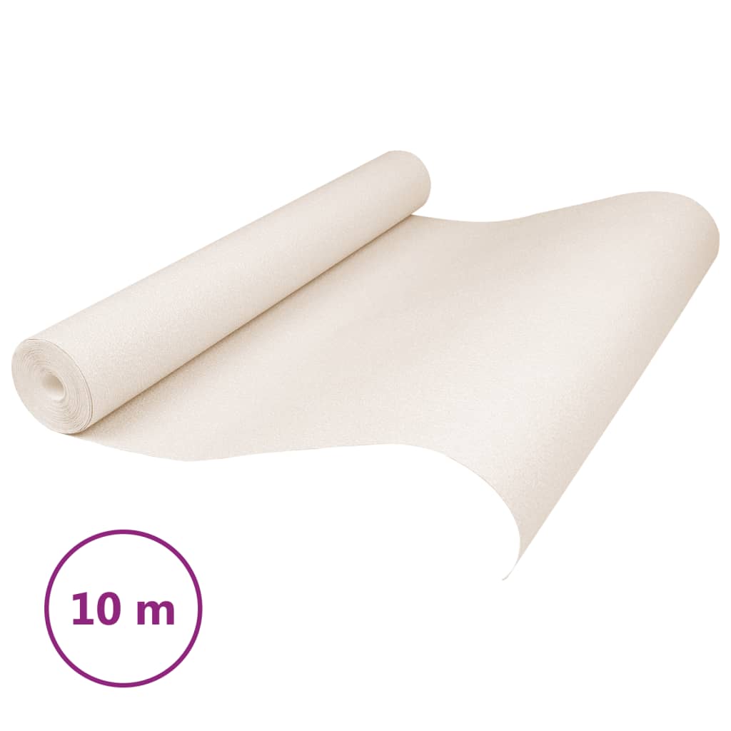 vidaXL Veggtapet 3D ensfarget beige 10x0,53 m ikke-vevd