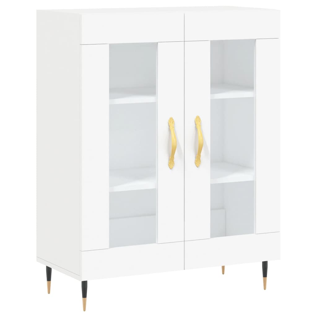 vidaXL Highboard hvit 69,5x34x180 cm konstruert tre