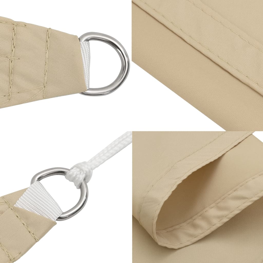 vidaXL Solseil beige 2x2x2 m 100% polyester oxford