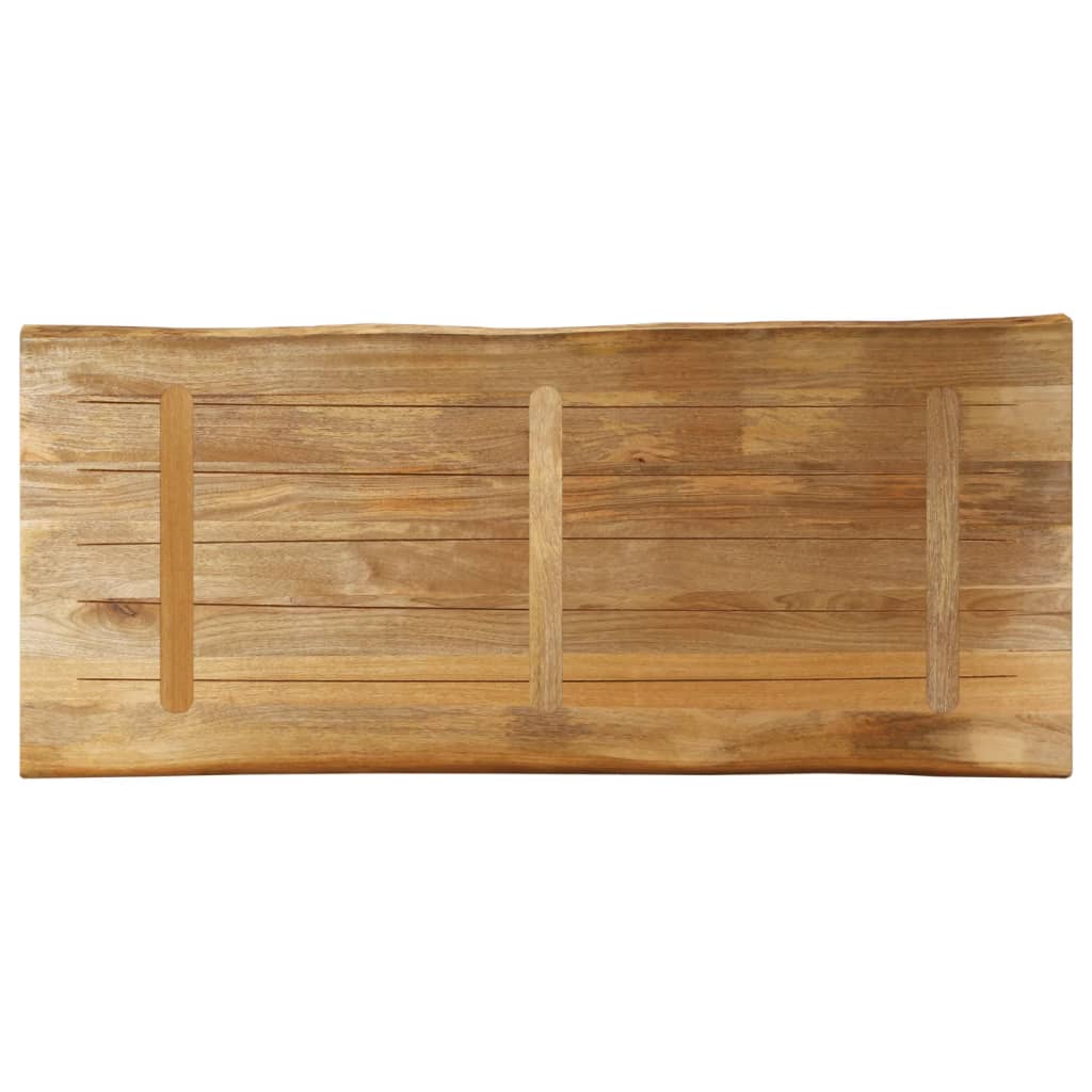 vidaXL Bordplate naturlig kant 140x60x2,5 cm grovt heltre mangotre