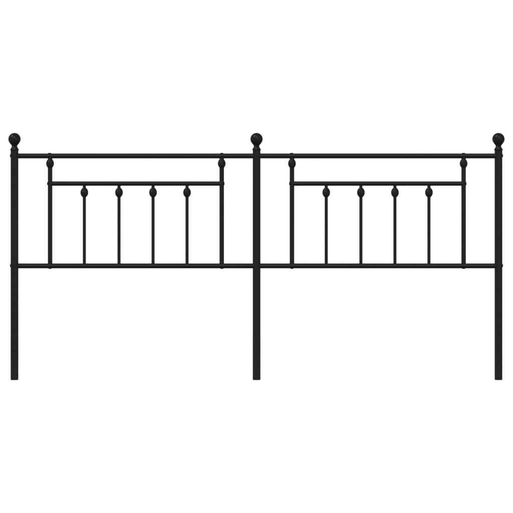 vidaXL Sengegavl i metall svart 193 cm