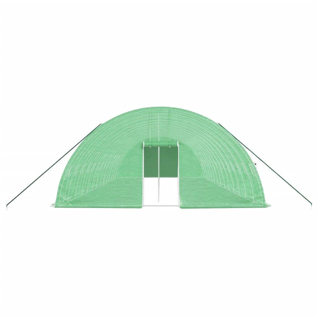 vidaXL Drivhus med stålramme grønn 84 m² 14x6x2,85 m