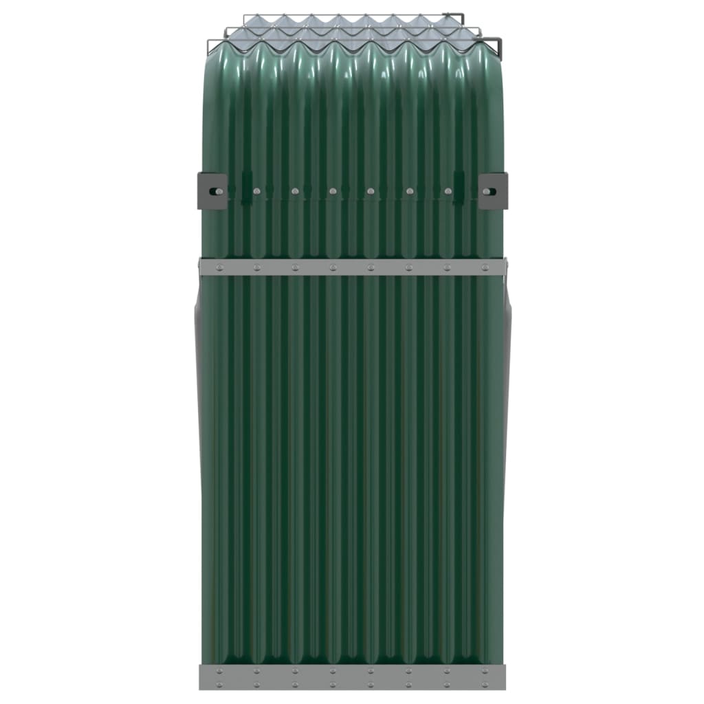 vidaXL Vedholder grønn 180x45x100 cm galvanisert stål