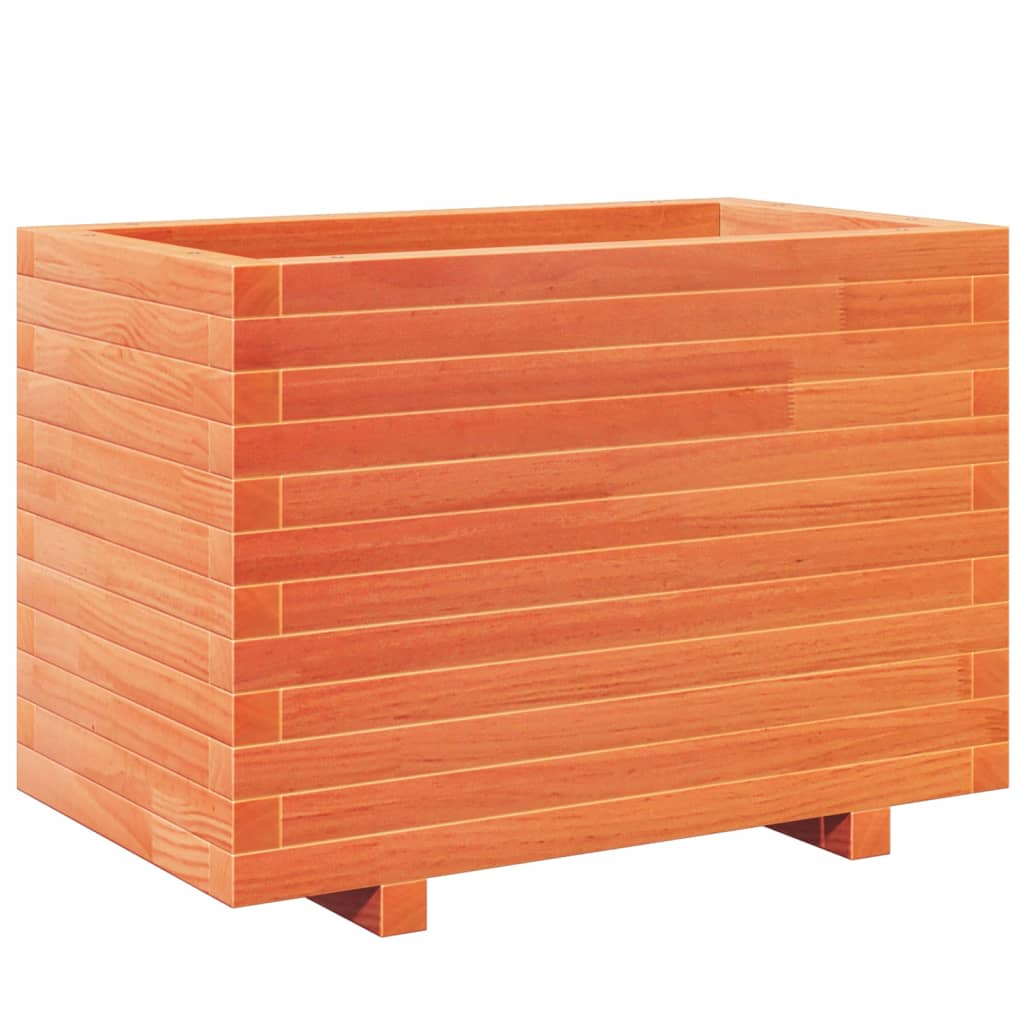 vidaXL Plantekasse voksbrun 70x40x49,5 cm heltre furu