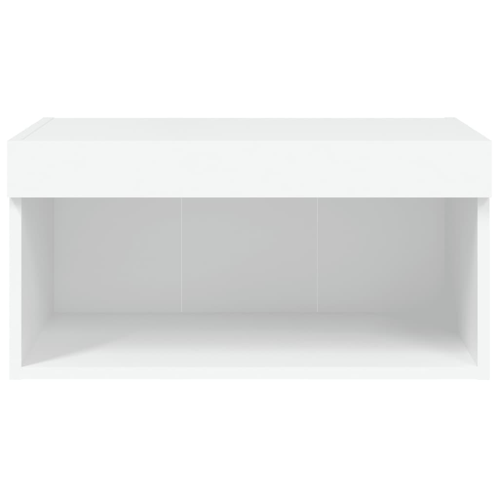 vidaXL TV-benk med LED-lys hvit 60x30x30 cm