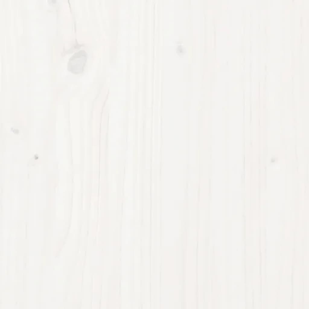 vidaXL Sengeramme med hodegavl hvit 150x200 cm heltre furu king size