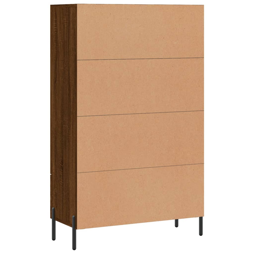 vidaXL Highboard brun eik 69,5x31x115 cm konstruert tre