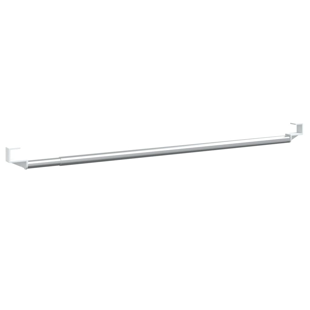 vidaXL Gardinstenger 2 stk hvit og sølv 60-105 cm aluminium