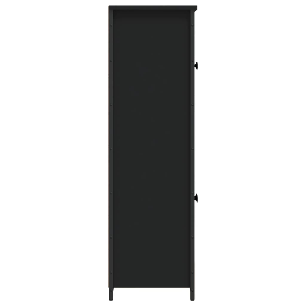 vidaXL Highboard svart 62x32x106,5 cm konstruert tre