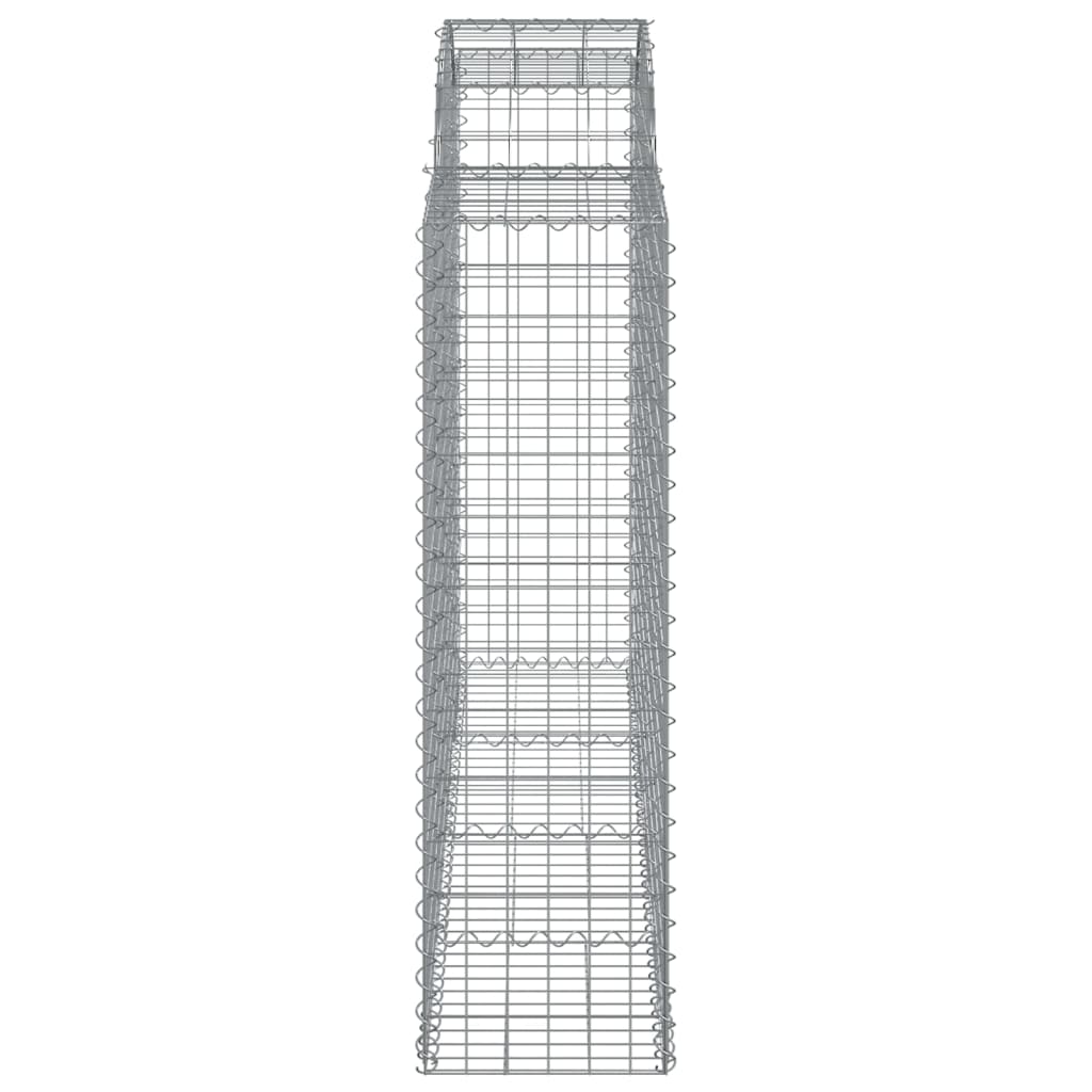 vidaXL Gabionkurver buede 4 stk 200x50x140/160 cm galvanisert jern