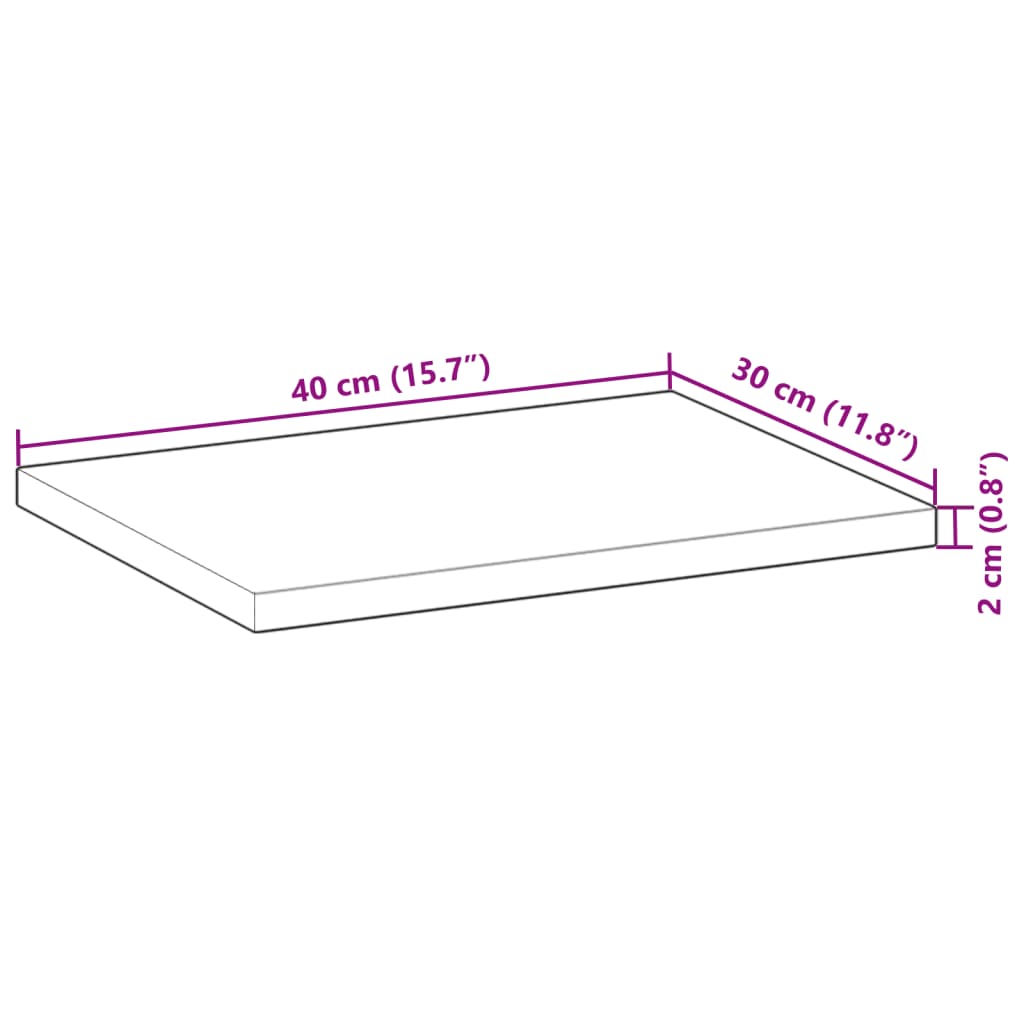 vidaXL Flytende hyller 3 stk 40x30x2 cm oljebehandlet heltre akasie