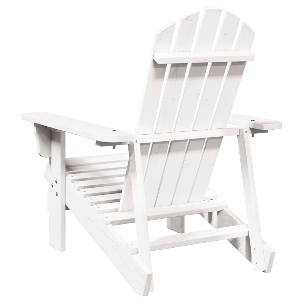 vidaXL Adirondack stol hvit 69x85x90,5 cm heltre gran