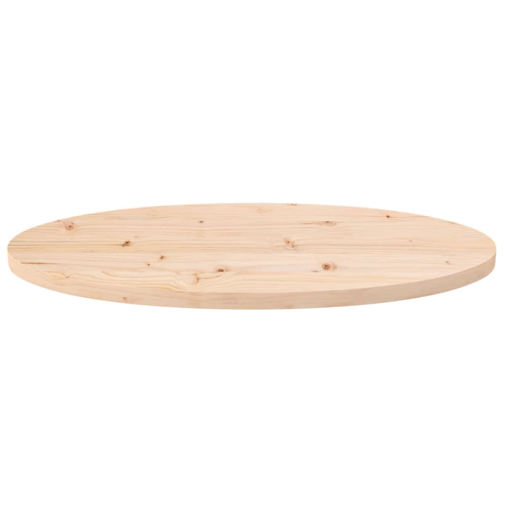 vidaXL Bordplate 80x40x2,5 cm heltre furu oval