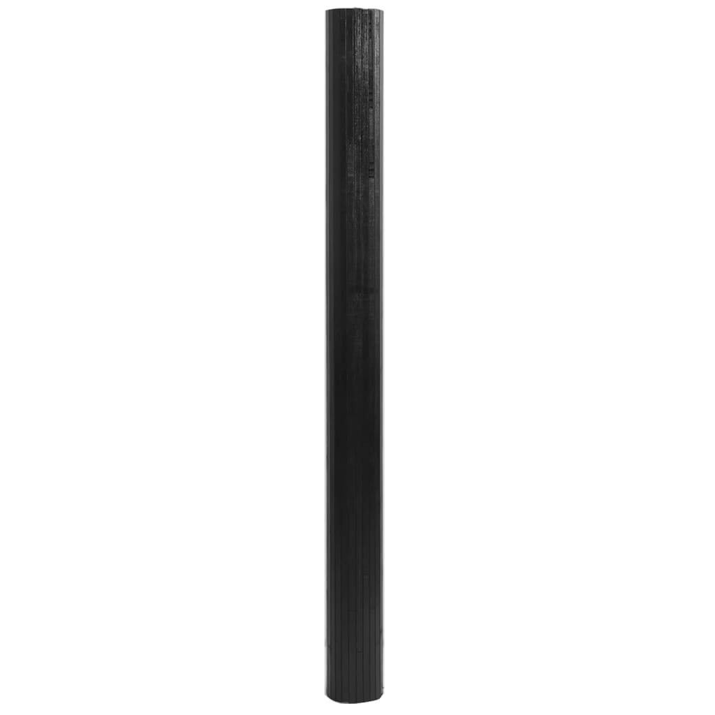 vidaXL Teppe rektangulært svart 80x300 cm bambus