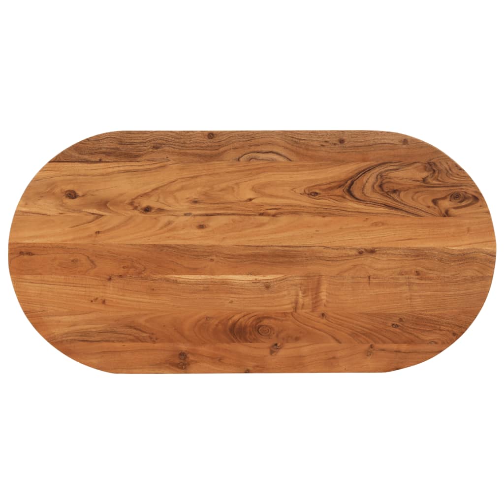 vidaXL Bordplate 100x50x3,8 cm oval heltre akasie