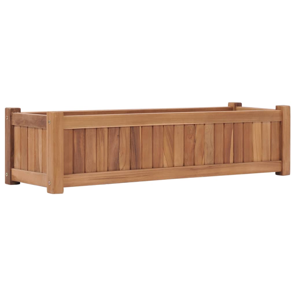 vidaXL Høybed 100x30x25 cm heltre teak