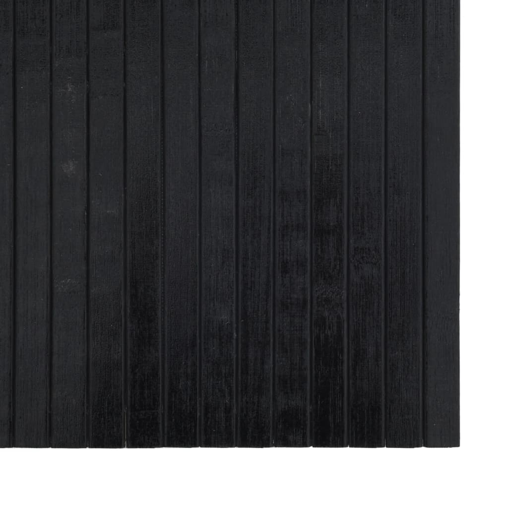 vidaXL Teppe rektangulært svart 100x100 cm bambus