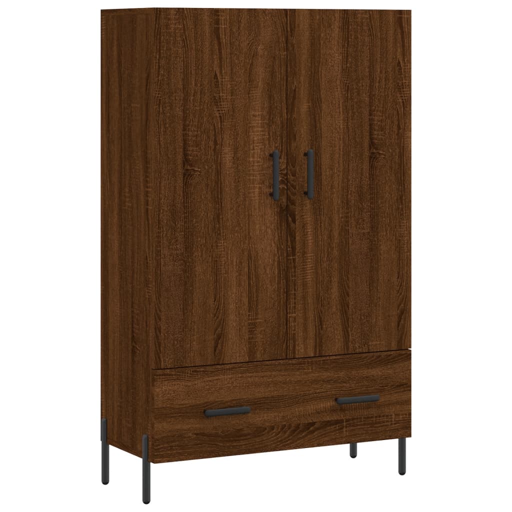 vidaXL Highboard brun eik 69,5x31x115 cm konstruert tre