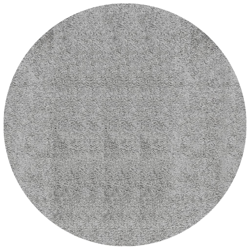 vidaXL Tykt teppe PAMPLONA høy luv moderne grå Ø 80 cm