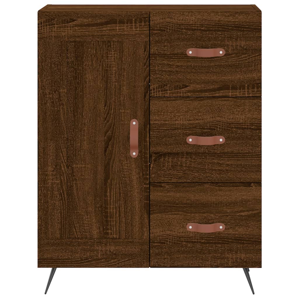 vidaXL Highboard brun eik 69,5x34x180 cm konstruert tre