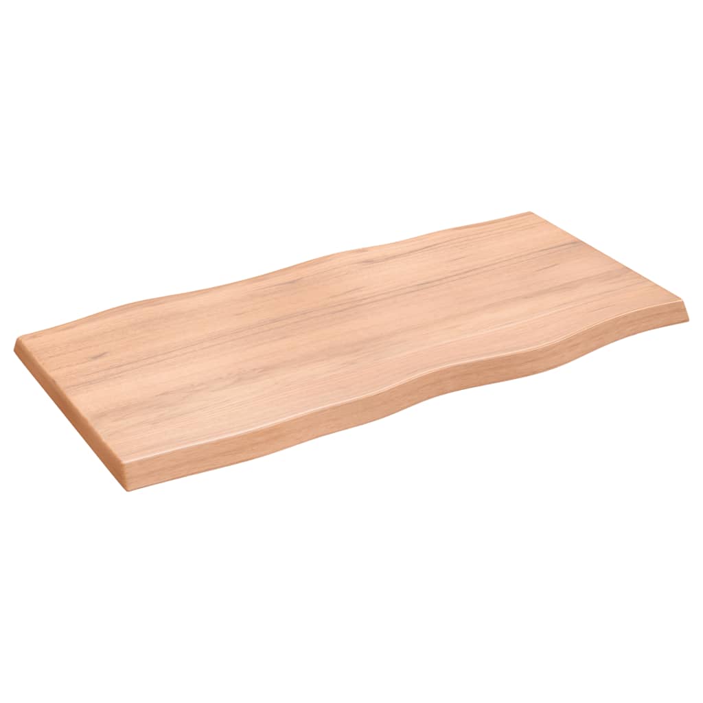 vidaXL Bordplate lysebrun 100x50x(2-4)cm behandlet heltre naturlig