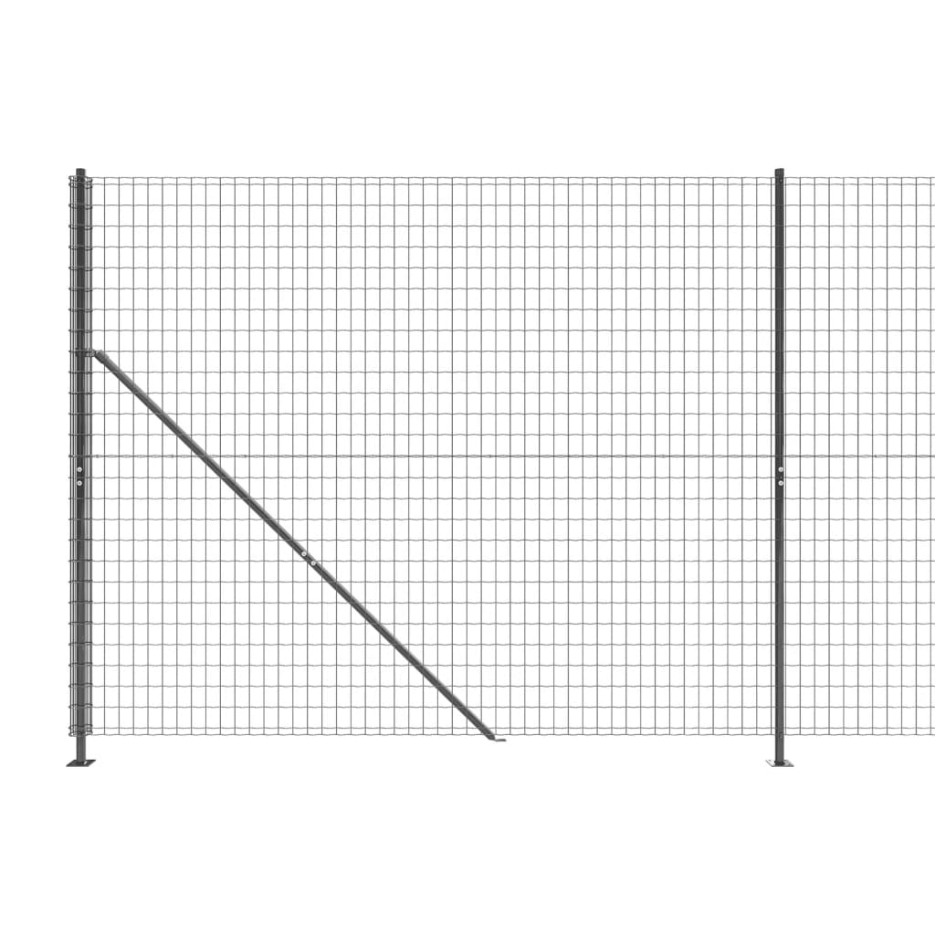 vidaXL Nettinggjerde med flens antrasitt 1,8x25 m