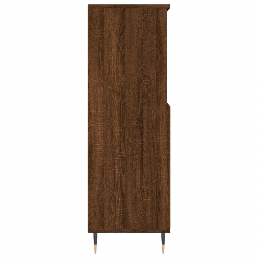 vidaXL Highboard brun eik 60x36x110 cm konstruert tre