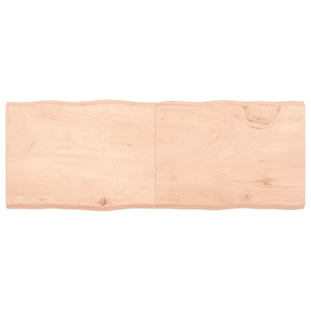 vidaXL Bordplate 160x60x(2-6) cm ubehandlet heltre eik naturlig kant