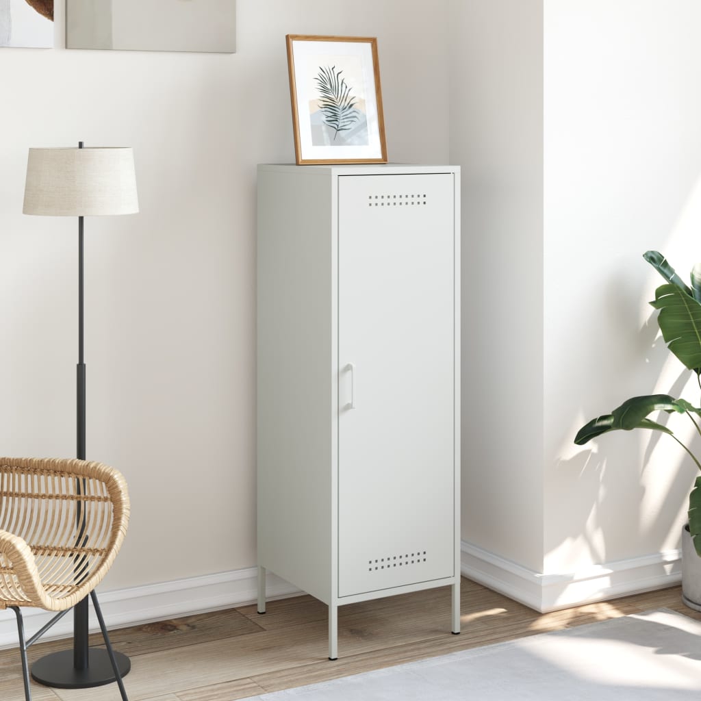 vidaXL Highboard hvit 36x39x113 cm stål