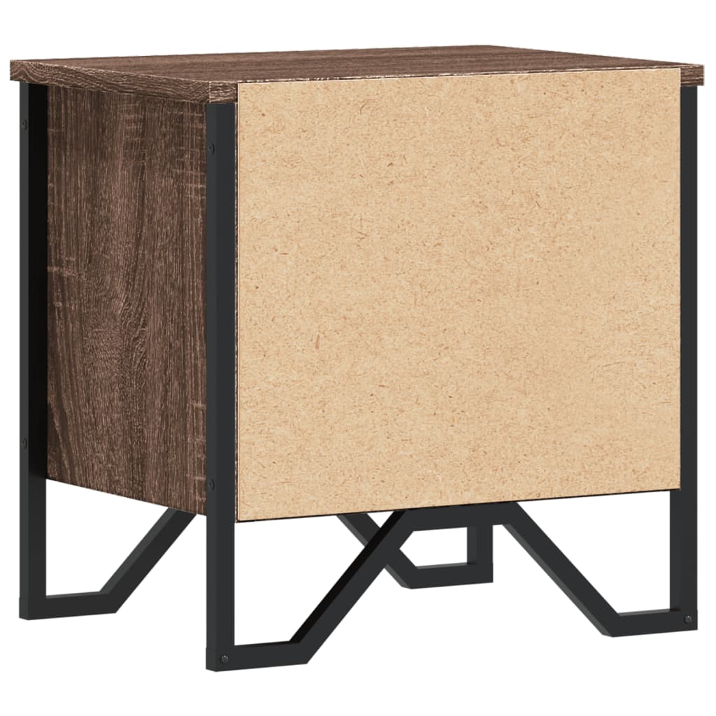 vidaXL Nattbord 2 stk brun eik 40x30x40 cm sponplate