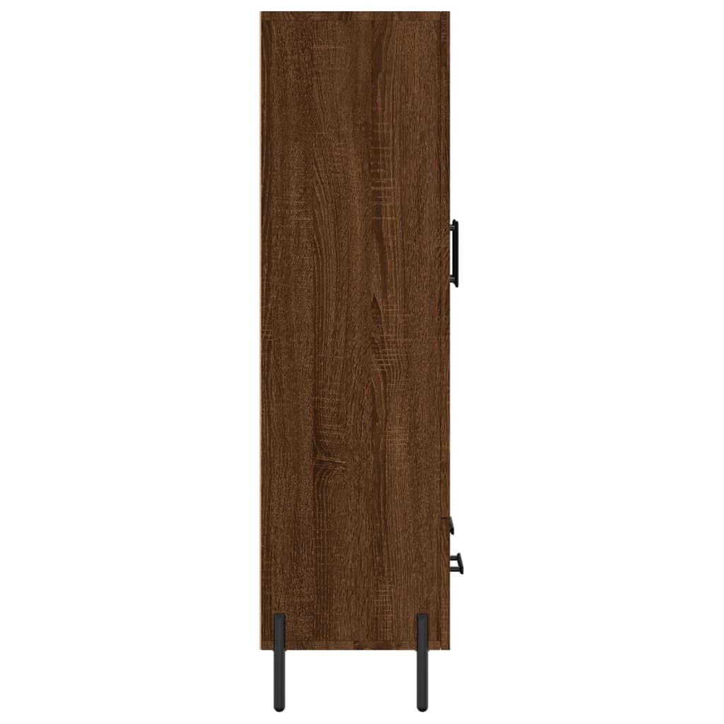 vidaXL Highboard brun eik 69,5x31x115 cm konstruert tre