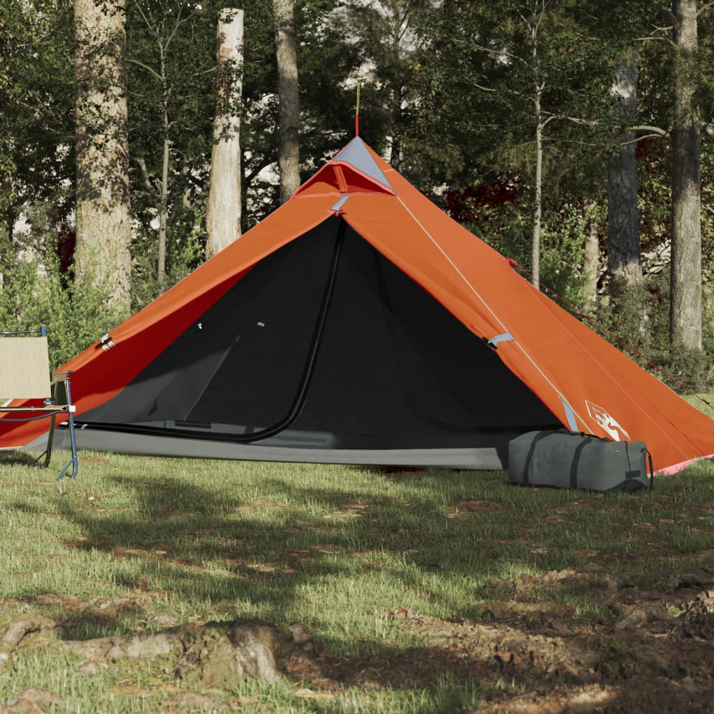 vidaXL Campingtelt tipi 1 person oransje vanntett