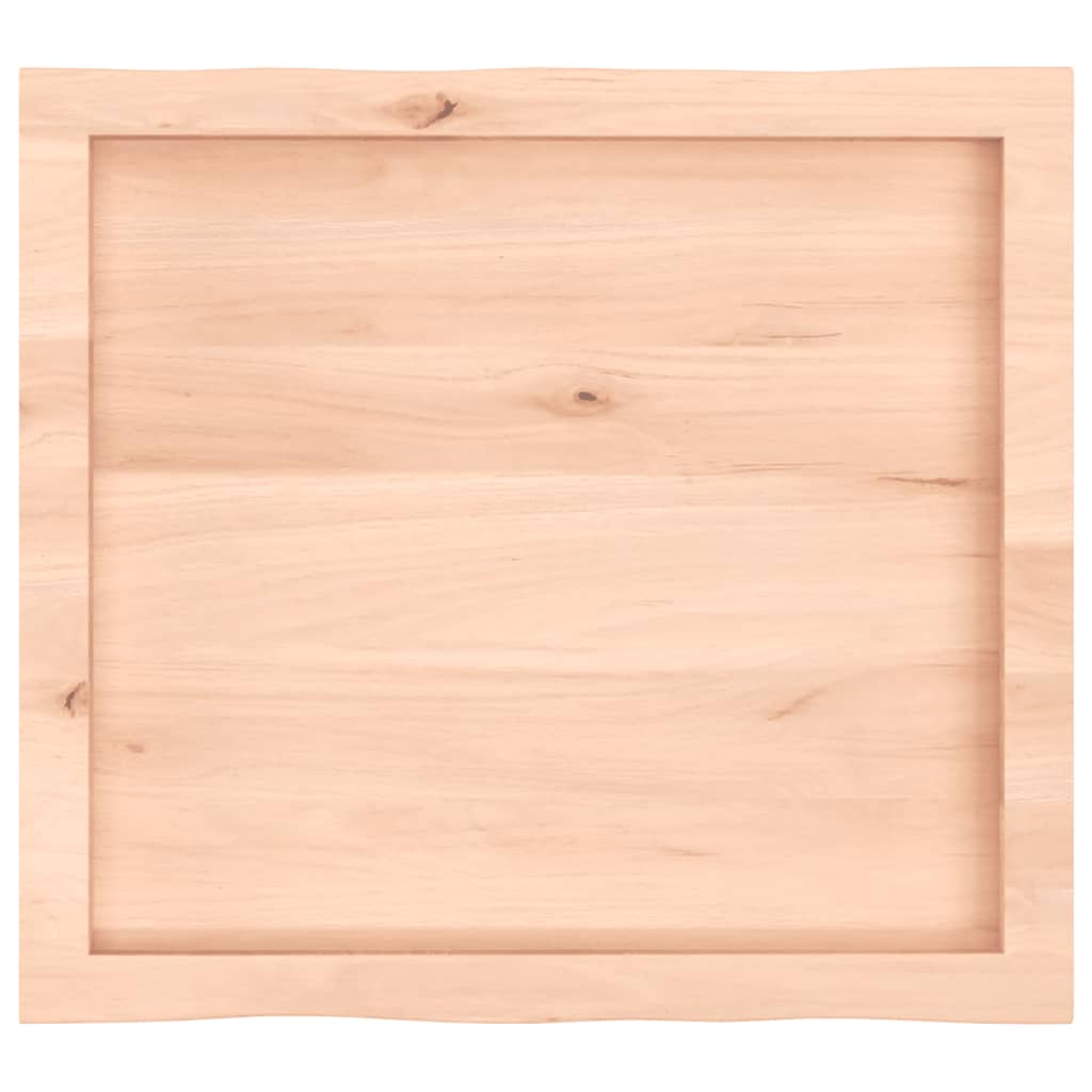 vidaXL Bordplate 60x50x(2-6) cm ubehandlet heltre eik naturlig kant