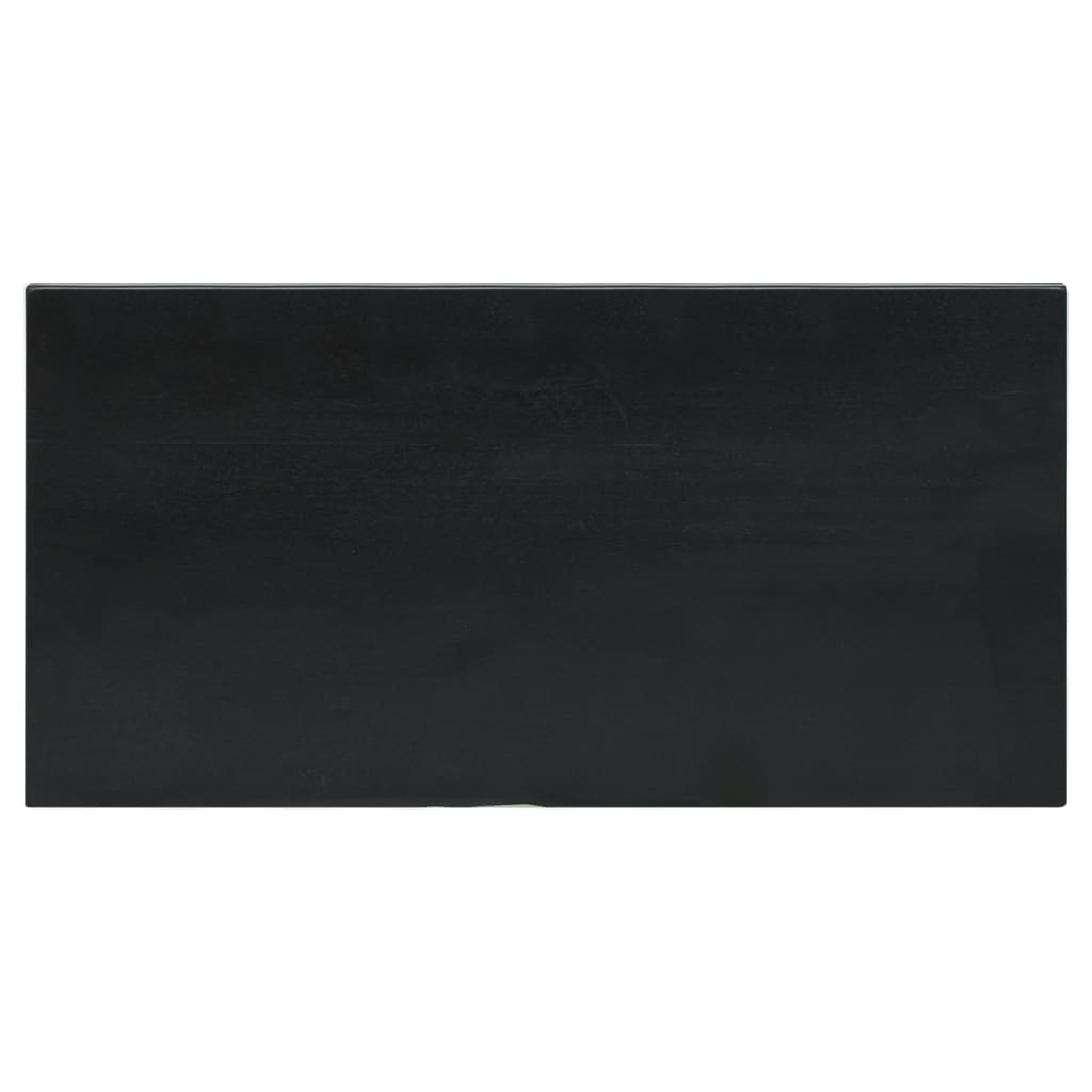 vidaXL Nattbord svart 60x30x75 cm heltre mahogni