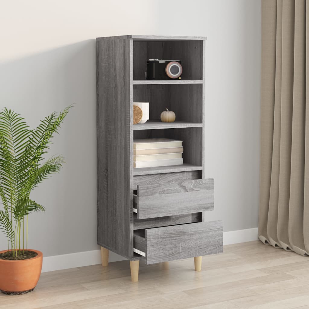 vidaXL Highboard grå sonoma 40x36x110 cm konstruert tre