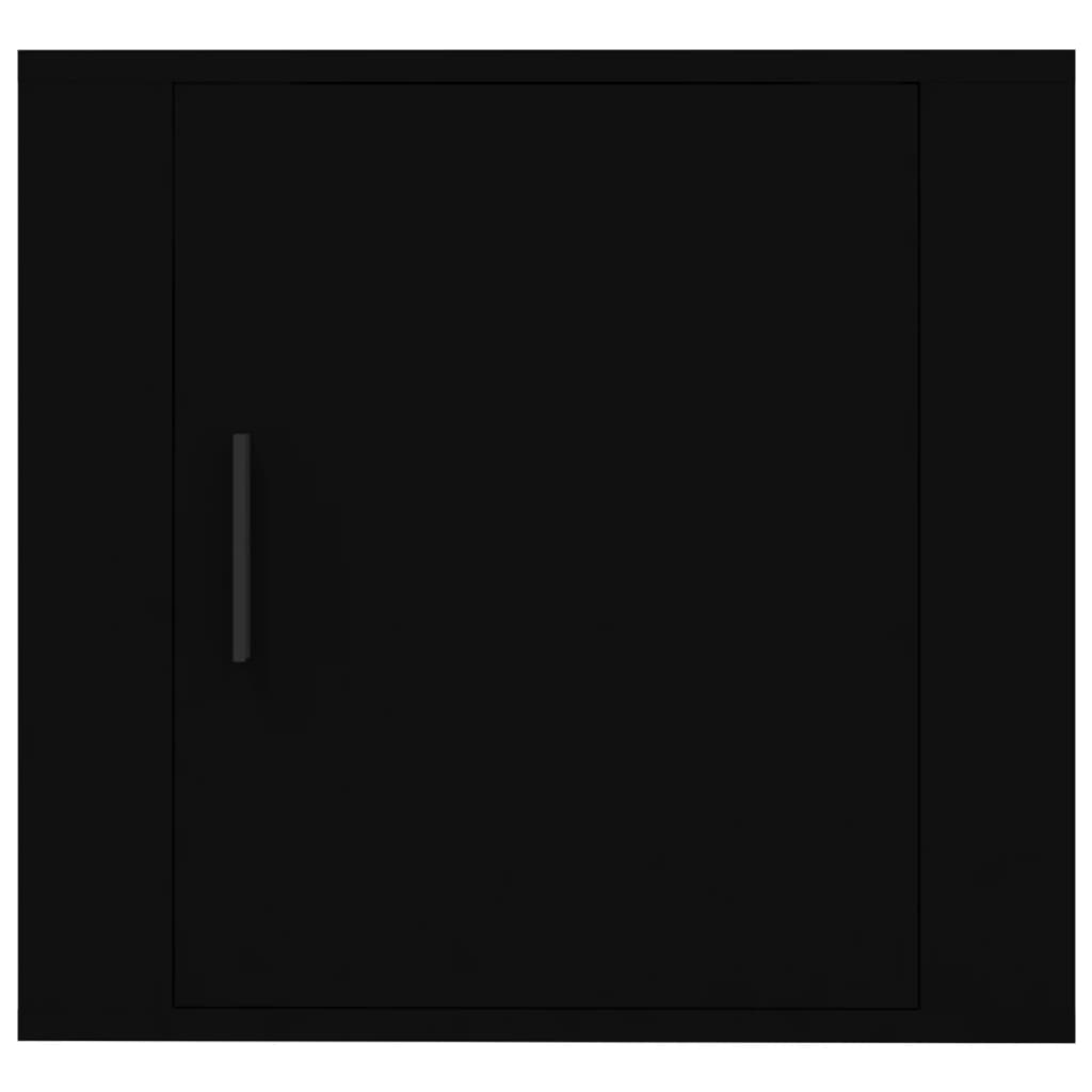 vidaXL Veggmonterte nattbord 2 stk svart 50x30x47 cm